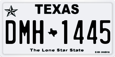 TX license plate DMH1445