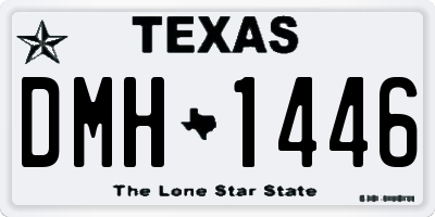 TX license plate DMH1446