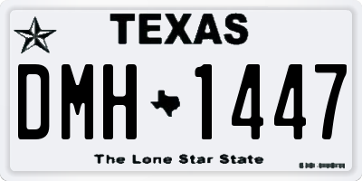 TX license plate DMH1447