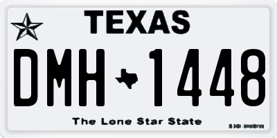 TX license plate DMH1448