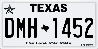 TX license plate DMH1452