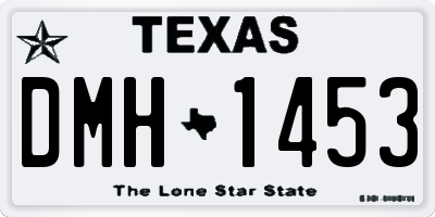 TX license plate DMH1453
