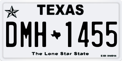 TX license plate DMH1455