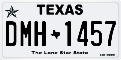 TX license plate DMH1457