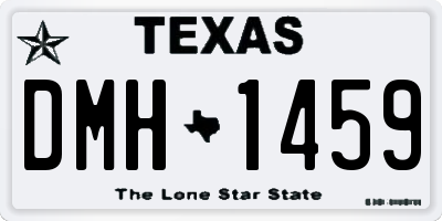 TX license plate DMH1459