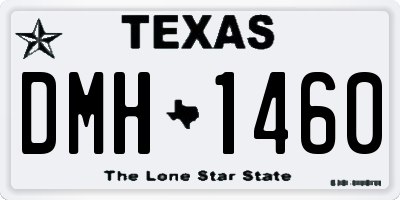 TX license plate DMH1460