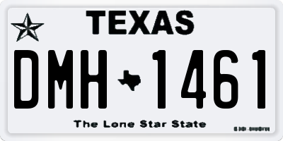 TX license plate DMH1461