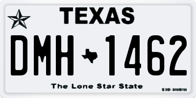 TX license plate DMH1462