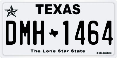 TX license plate DMH1464