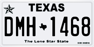 TX license plate DMH1468