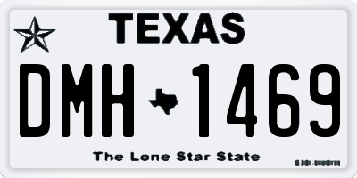 TX license plate DMH1469