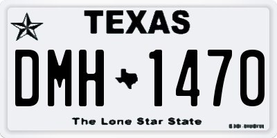 TX license plate DMH1470