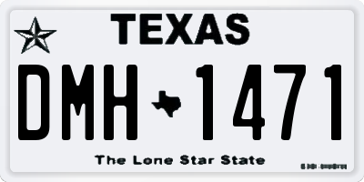 TX license plate DMH1471