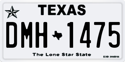 TX license plate DMH1475