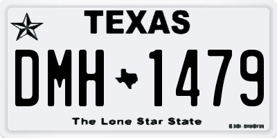 TX license plate DMH1479