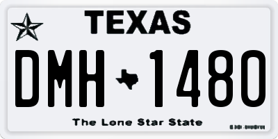 TX license plate DMH1480