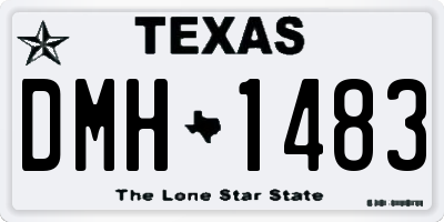 TX license plate DMH1483