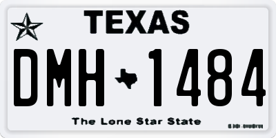 TX license plate DMH1484