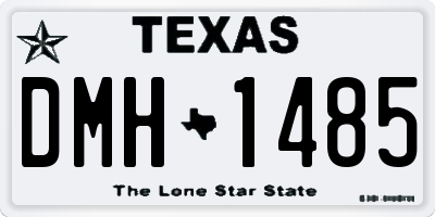 TX license plate DMH1485
