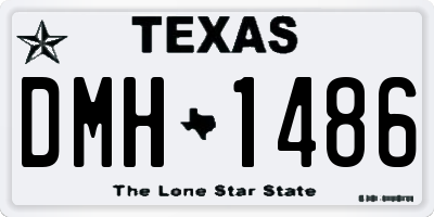 TX license plate DMH1486
