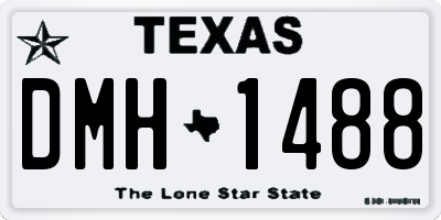 TX license plate DMH1488