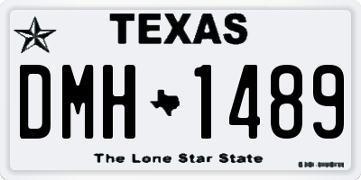 TX license plate DMH1489