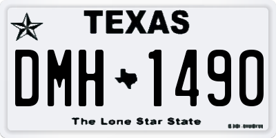 TX license plate DMH1490