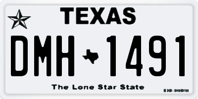 TX license plate DMH1491