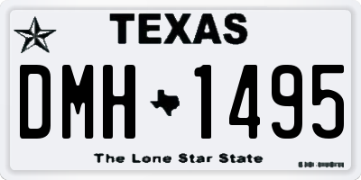 TX license plate DMH1495