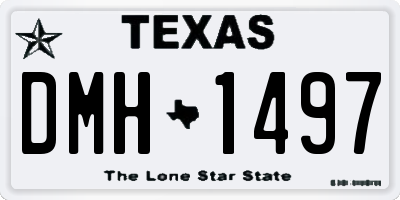 TX license plate DMH1497