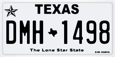 TX license plate DMH1498