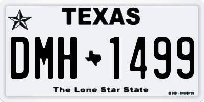 TX license plate DMH1499