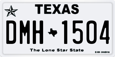 TX license plate DMH1504