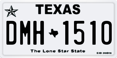 TX license plate DMH1510