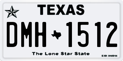 TX license plate DMH1512
