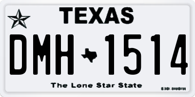 TX license plate DMH1514