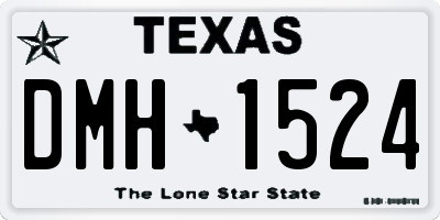 TX license plate DMH1524