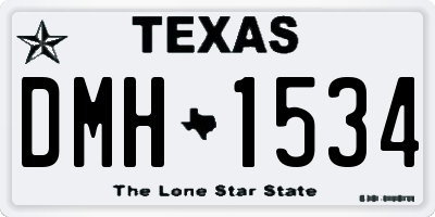 TX license plate DMH1534