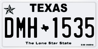 TX license plate DMH1535