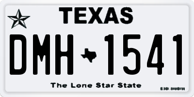 TX license plate DMH1541
