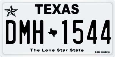 TX license plate DMH1544