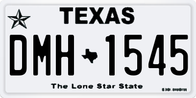 TX license plate DMH1545