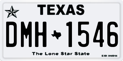 TX license plate DMH1546