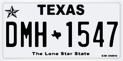 TX license plate DMH1547