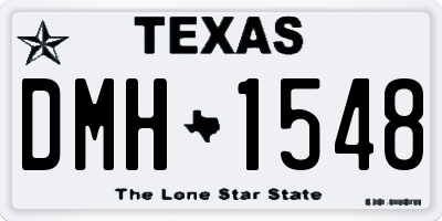 TX license plate DMH1548