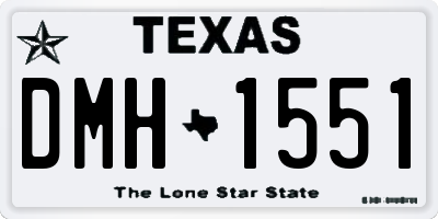 TX license plate DMH1551