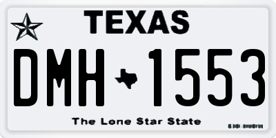 TX license plate DMH1553
