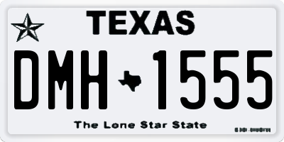 TX license plate DMH1555
