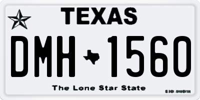 TX license plate DMH1560