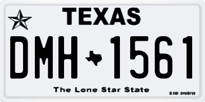 TX license plate DMH1561